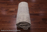 Ivory Turkish Oushak Hand Knotted Wool Rug - 9' 10" X 13' 9"