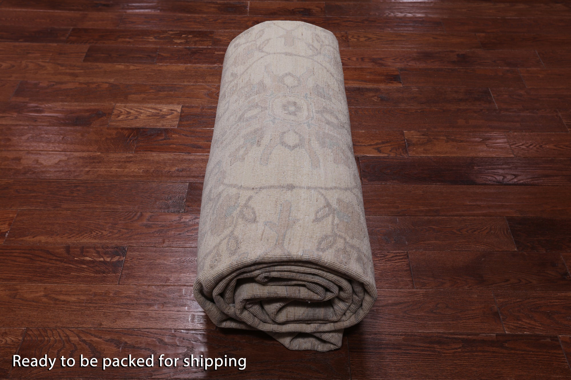 Ivory Turkish Oushak Hand Knotted Wool Rug - 9' 10" X 13' 9"