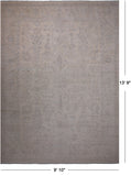 Ivory Turkish Oushak Hand Knotted Wool Rug - 9' 10" X 13' 9"