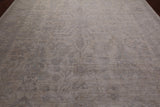 Ivory Turkish Oushak Hand Knotted Wool Rug - 9' 10" X 13' 9"