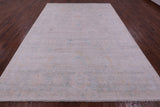 Ivory Turkish Oushak Hand Knotted Wool Rug - 8' 11" X 12' 0" - Golden Nile