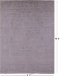 Ivory Turkish Oushak Hand Knotted Wool Rug - 8' 11" X 12' 0" - Golden Nile