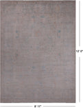 Ivory Turkish Oushak Hand Knotted Wool Rug - 8' 11" X 12' 0"