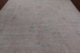 Ivory Turkish Oushak Hand Knotted Wool Rug - 8' 11" X 12' 0"