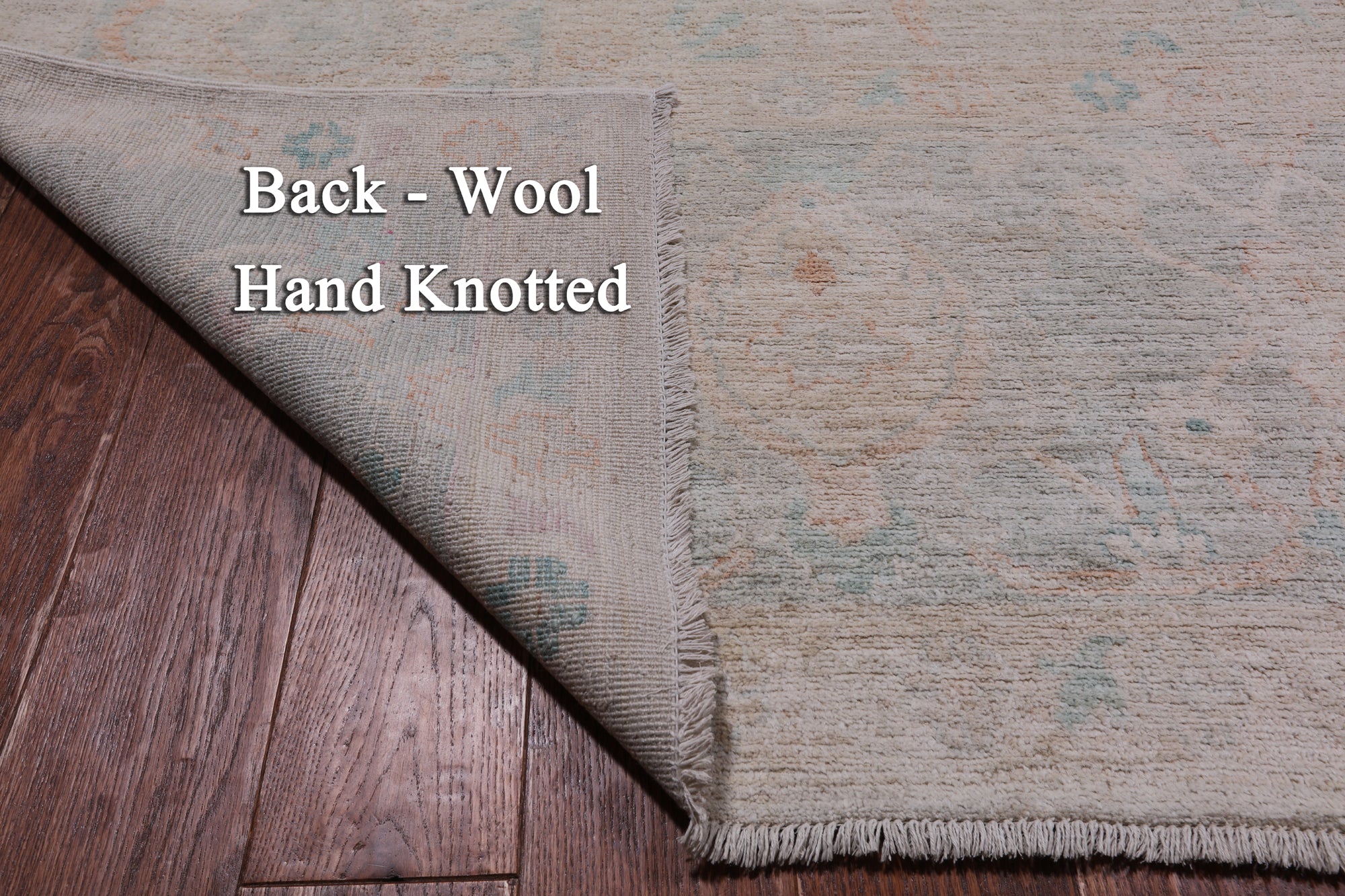 Ivory Turkish Oushak Hand Knotted Wool Rug - 8' 11" X 12' 0"