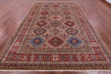 Super Kazak Hand Knotted Wool Rug - 9' 0" X 12' 9" - Golden Nile