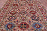 Super Kazak Hand Knotted Wool Rug - 9' 0" X 12' 9" - Golden Nile