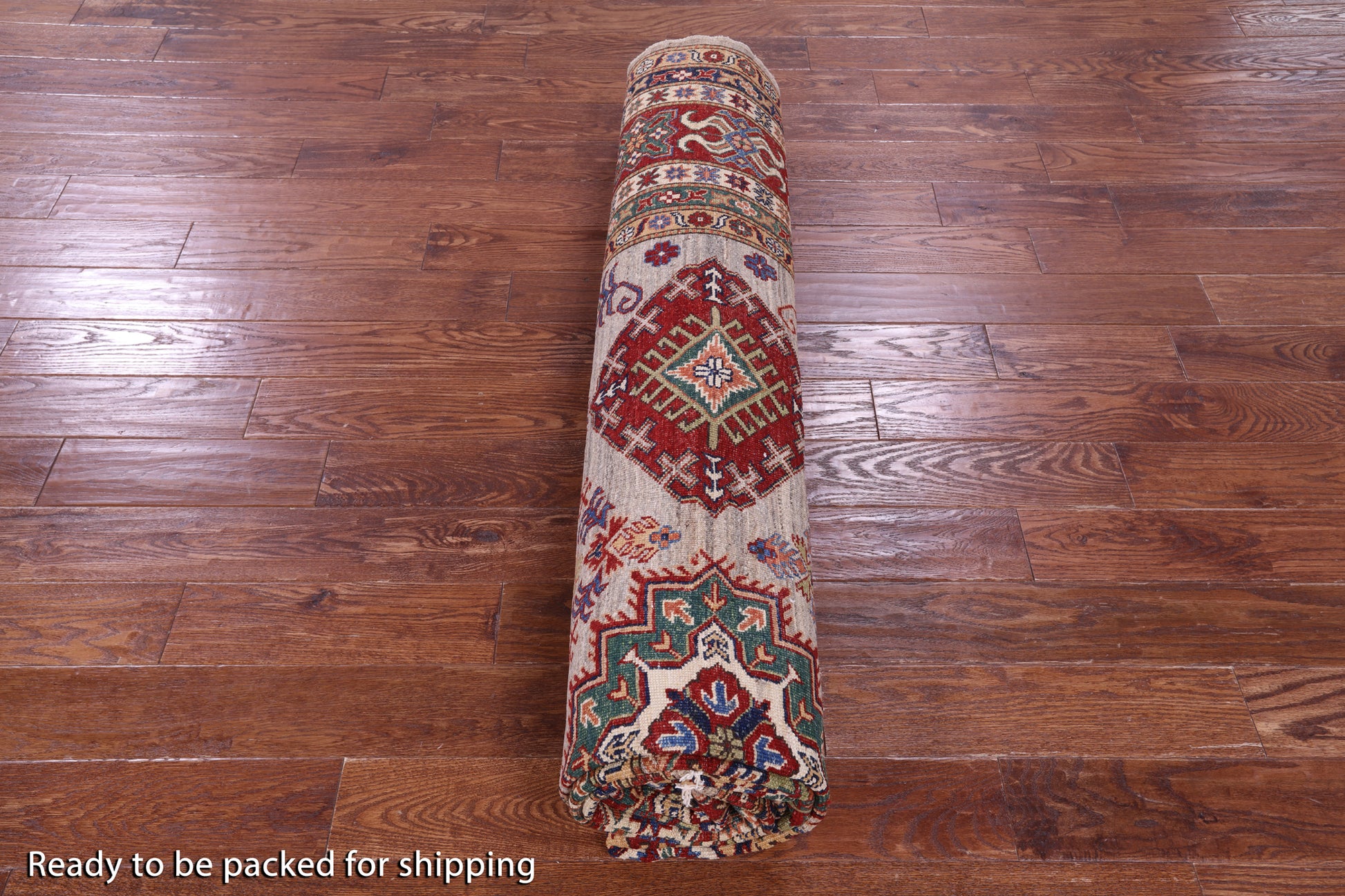 Super Kazak Hand Knotted Wool Rug - 9' 0" X 12' 9" - Golden Nile