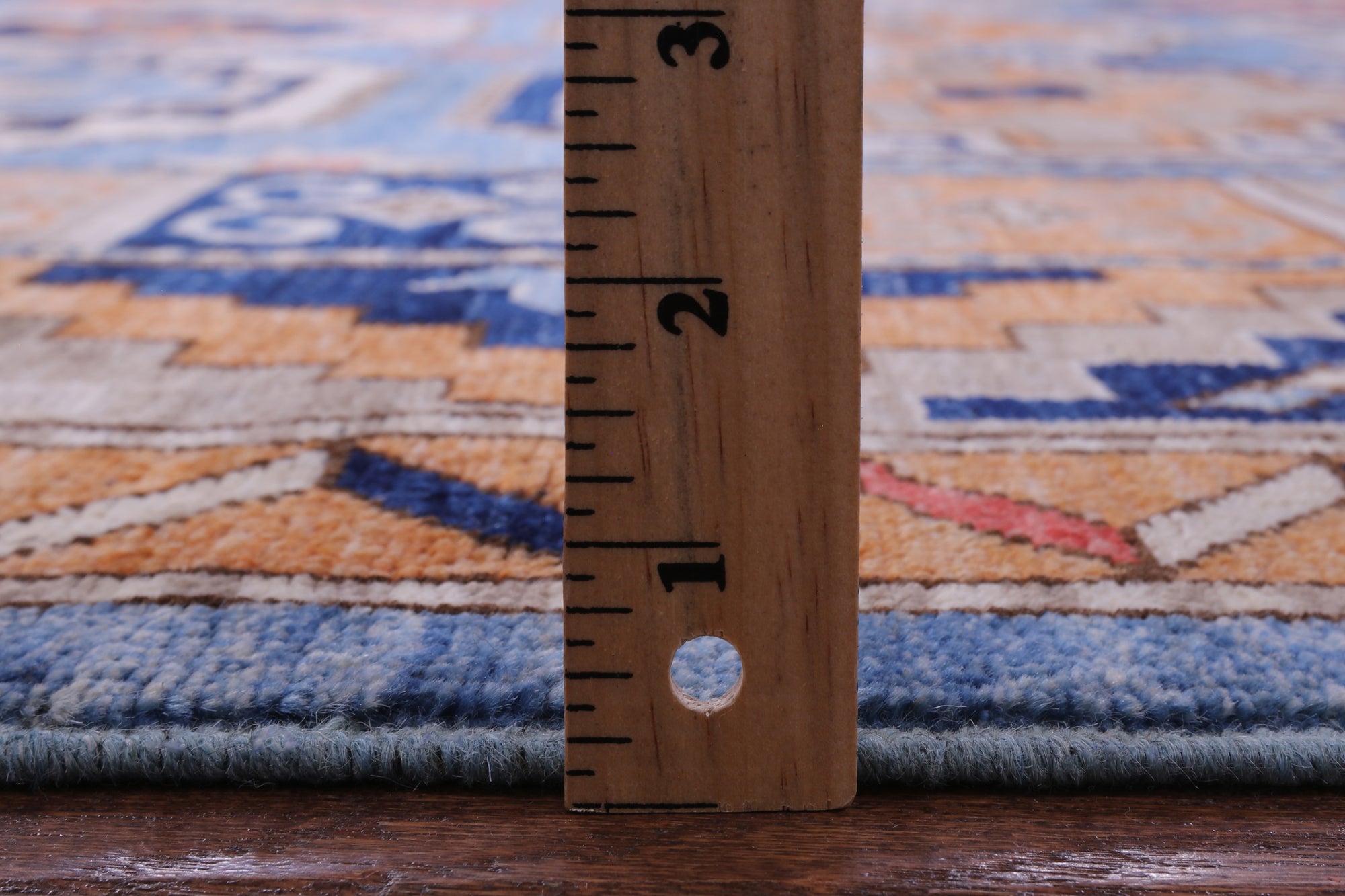 Blue Turkmen Ersari Handmade Wool Rug - 8' 10" X 11' 8" - Golden Nile