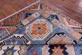 Blue Turkmen Ersari Handmade Wool Rug - 8' 10" X 11' 8" - Golden Nile