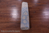 Blue Turkish Oushak Hand Knotted Wool Rug - 7' 11" X 9' 8" - Golden Nile