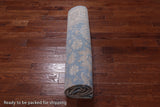 Blue Turkish Oushak Hand Knotted Wool Rug - 7' 11" X 9' 8"