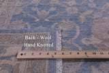 Blue Turkish Oushak Hand Knotted Wool Rug - 7' 11" X 9' 8" - Golden Nile