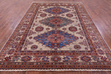 Super Kazak Hand Knotted Wool Rug - 8' 1" X 10' 5" - Golden Nile