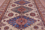 Super Kazak Hand Knotted Wool Rug - 8' 1" X 10' 5" - Golden Nile