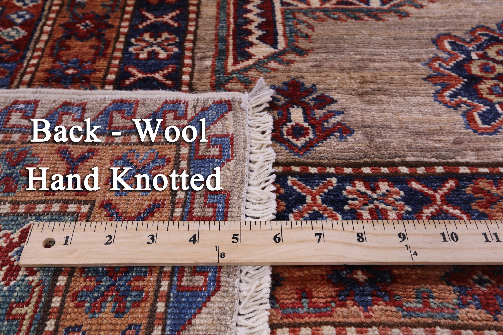 Super Kazak Hand Knotted Wool Rug - 8' 1" X 10' 5" - Golden Nile