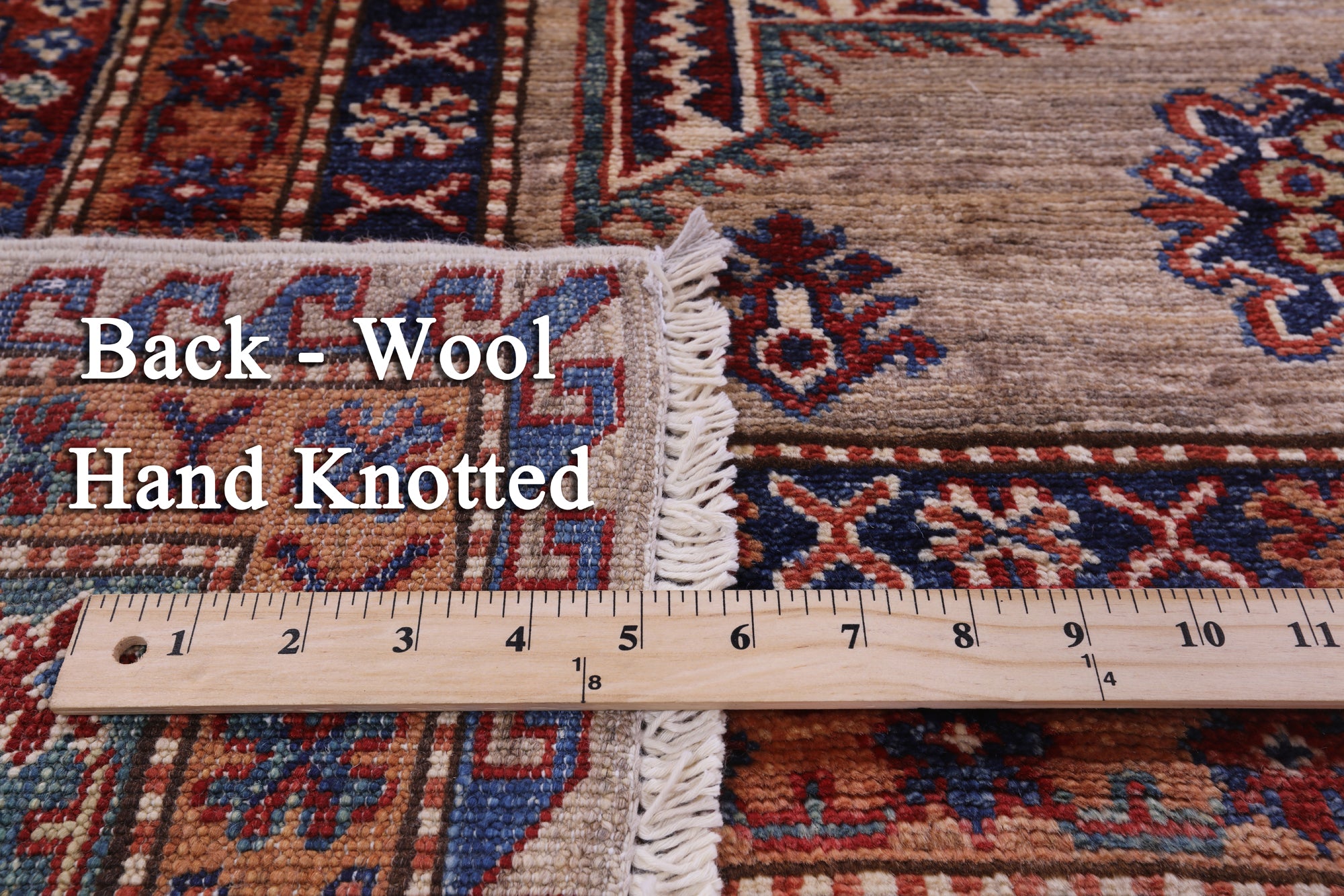 Super Kazak Hand Knotted Wool Rug - 8' 1" X 10' 5" - Golden Nile