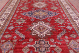 Red Super Kazak Hand Knotted Wool Rug - 10' 4" X 13' 3" - Golden Nile