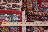 Red Super Kazak Hand Knotted Wool Rug - 10' 4" X 13' 3" - Golden Nile