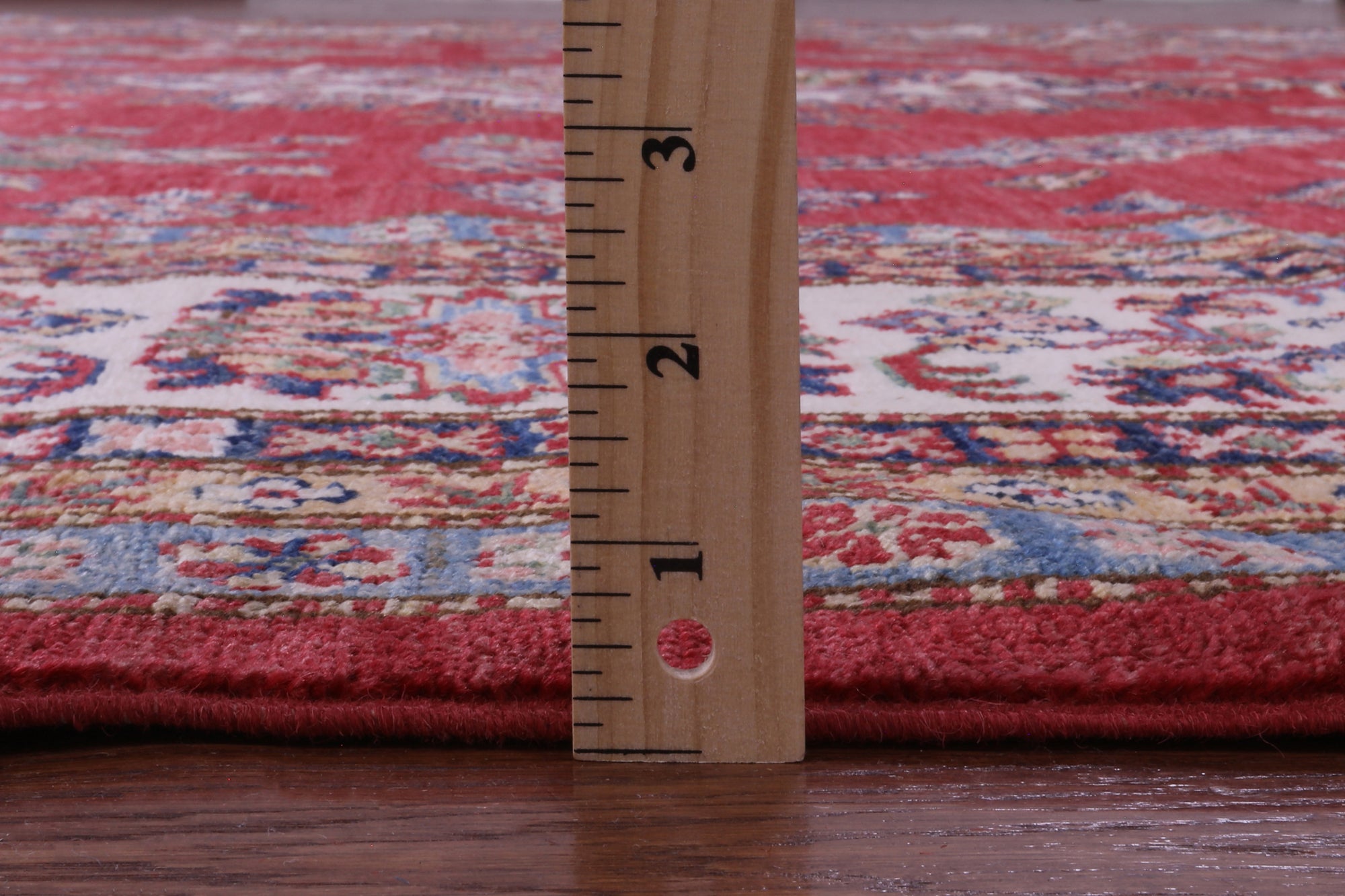 Red Super Kazak Hand Knotted Wool Rug - 10' 4" X 13' 3" - Golden Nile