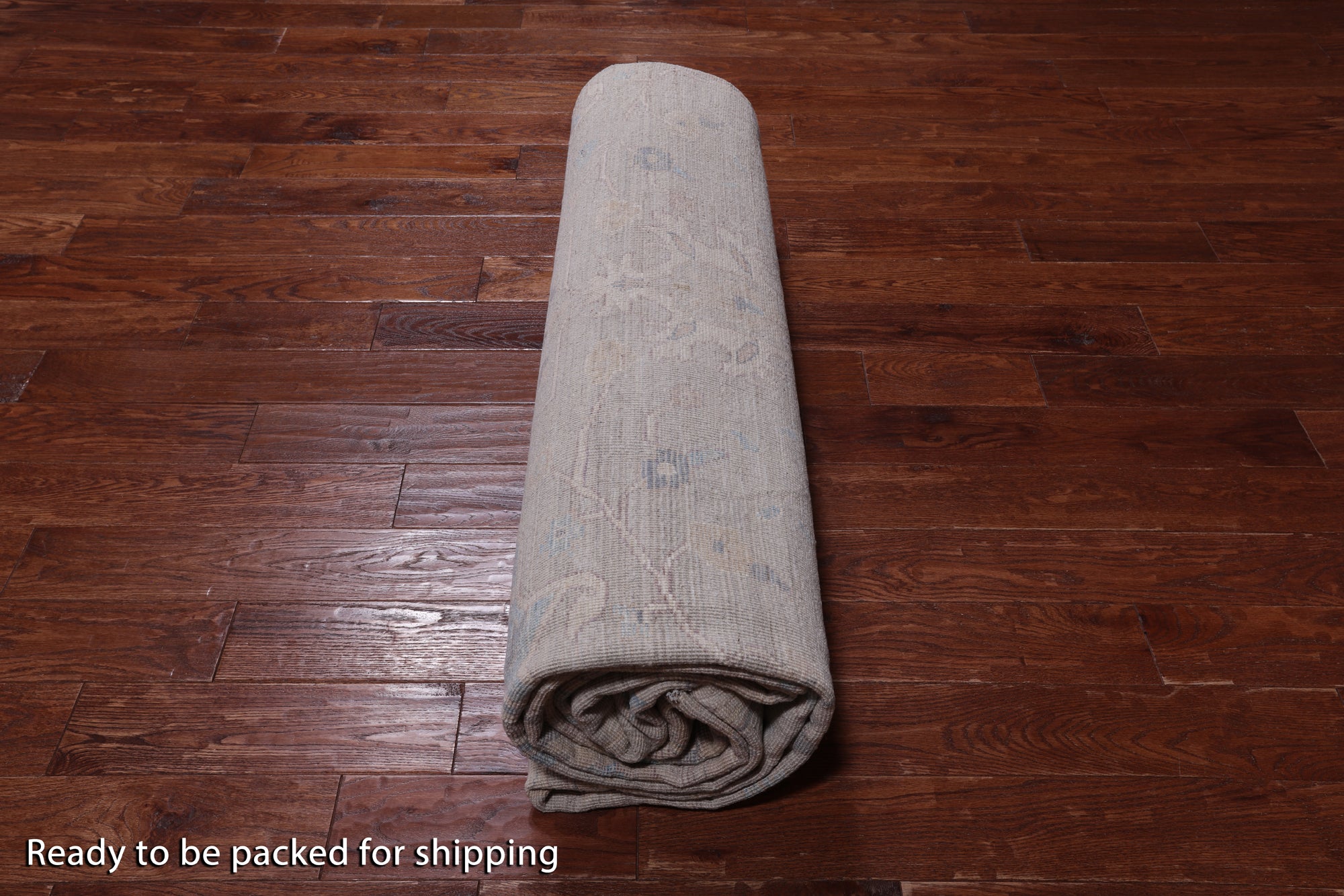 Grey Turkish Oushak Hand Knotted Wool Rug - 11' 4" X 14' 8"