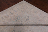 Grey Turkish Oushak Hand Knotted Wool Rug - 11' 4" X 14' 8"