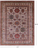 Super Kazak Handmade Wool Rug - 8' 1" X 10' 6" - Golden Nile