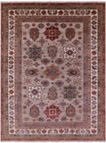 Super Kazak Handmade Wool Rug - 8' 1" X 10' 6" - Golden Nile