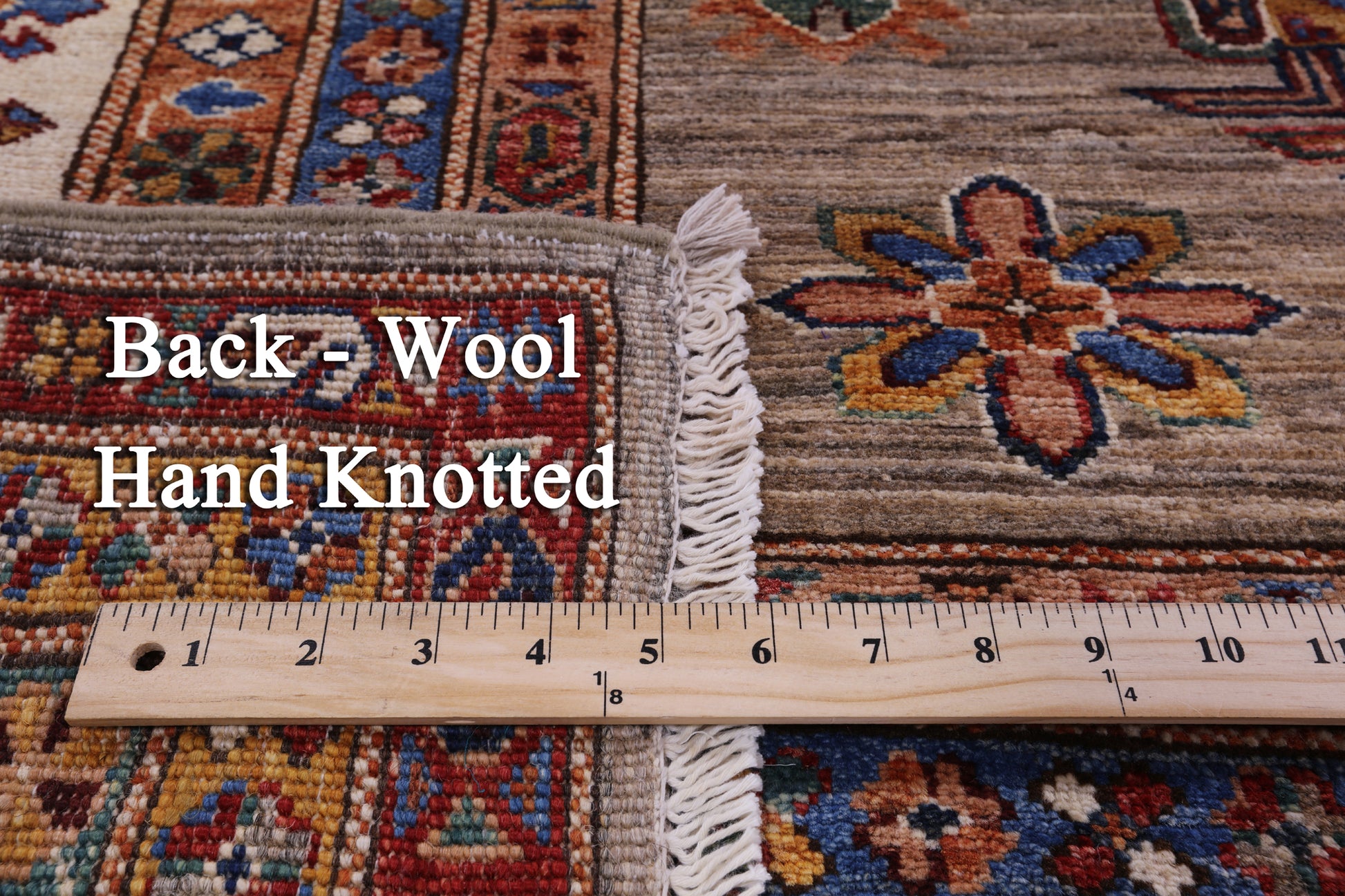 Super Kazak Handmade Wool Rug - 8' 1" X 10' 6" - Golden Nile