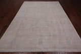 Ivory Turkish Oushak Hand Knotted Wool Rug - 7' 9" X 10' 4"