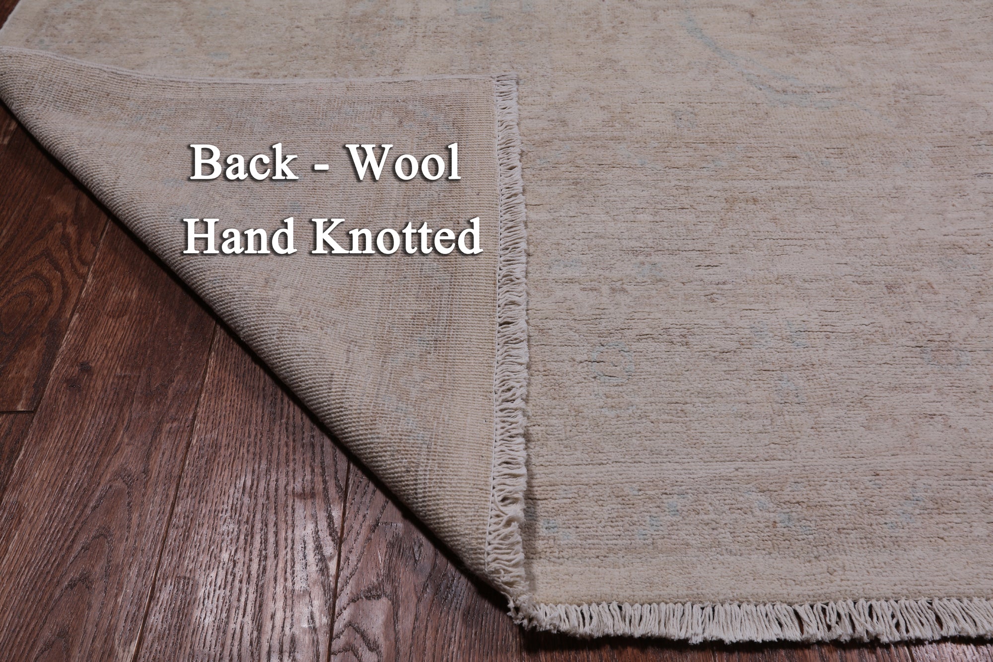 Ivory Turkish Oushak Hand Knotted Wool Rug - 7' 9" X 10' 4"