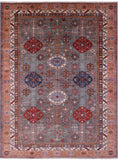 Super Kazak Hand Knotted Wool Rug - 8' 11" X 12' 1" - Golden Nile