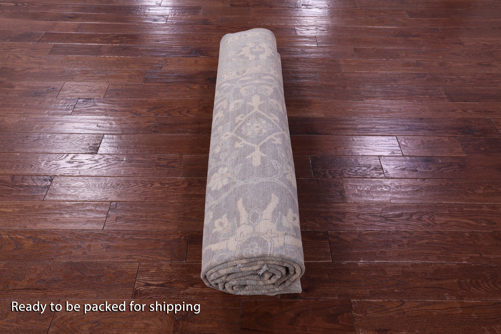 Grey Turkish Oushak Hand Knotted Wool Rug - 9' 0" X 12' 1" - Golden Nile