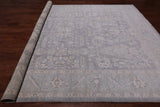 Grey Turkish Oushak Hand Knotted Wool Rug - 9' 0" X 12' 1"