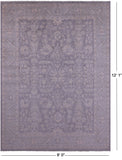 Grey Turkish Oushak Hand Knotted Wool Rug - 9' 0" X 12' 1" - Golden Nile