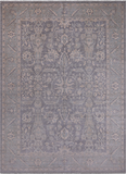 Grey Turkish Oushak Hand Knotted Wool Rug - 9' 0" X 12' 1"