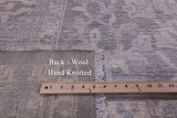 Grey Turkish Oushak Hand Knotted Wool Rug - 9' 0" X 12' 1" - Golden Nile