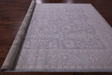 Grey Turkish Oushak Hand Knotted Wool Rug - 9' 0" X 12' 1" - Golden Nile