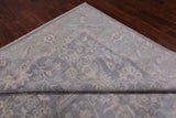 Grey Turkish Oushak Hand Knotted Wool Rug - 9' 0" X 12' 1"