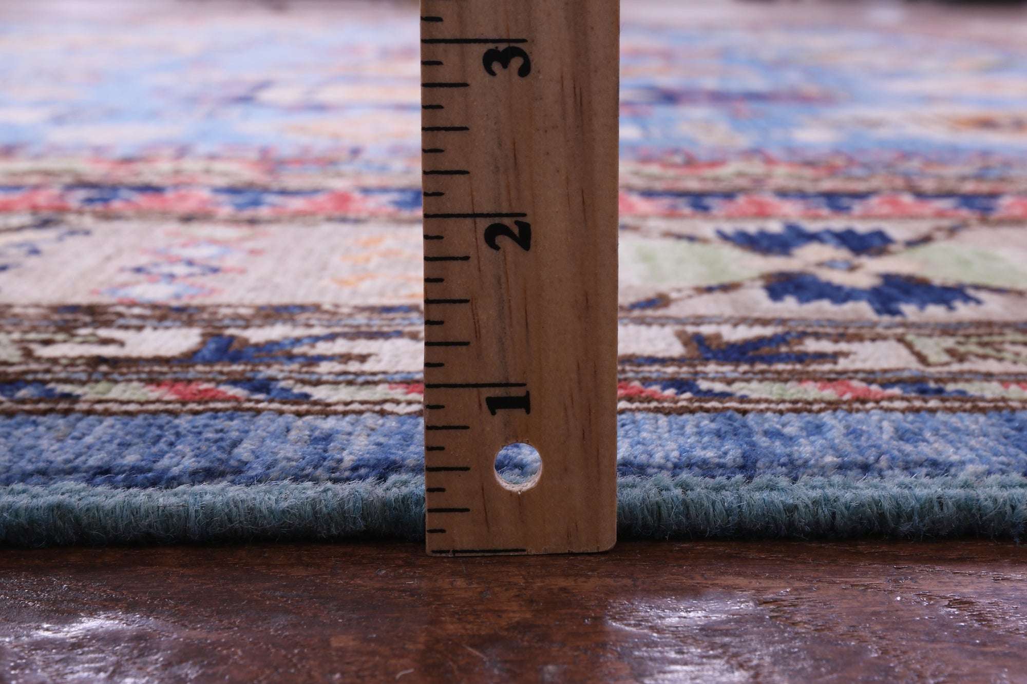 Blue Turkmen Ersari Hand Knotted Wool Rug - 8' 11" X 11' 10" - Golden Nile