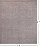 Ivory Turkish Oushak Hand Knotted Wool Rug - 8' 3" X 9' 7"