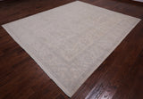 Ivory Turkish Oushak Hand Knotted Wool Rug - 8' 3" X 9' 7"