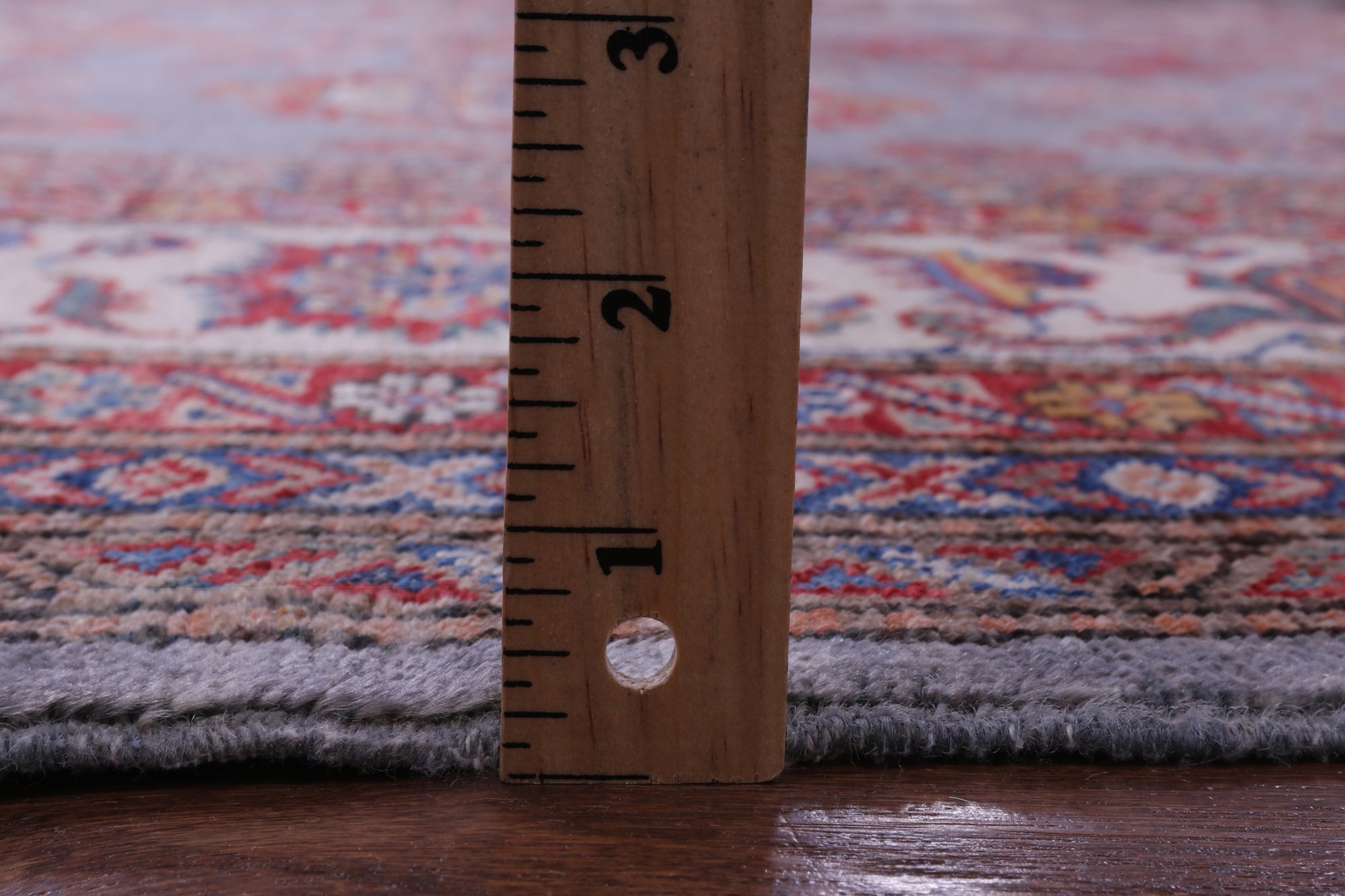 Grey Super Kazak Hand Knotted Wool Rug - 8' 6" X 10' 1" - Golden Nile