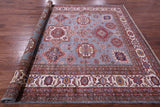Grey Super Kazak Hand Knotted Wool Rug - 8' 6" X 10' 1" - Golden Nile