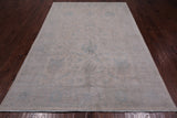 Ivory Turkish Oushak Handmade Wool Rug - 5' 11" X 8' 11"