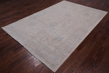 Ivory Turkish Oushak Handmade Wool Rug - 5' 11" X 8' 11"