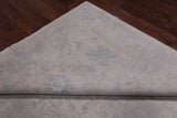 Ivory Turkish Oushak Handmade Wool Rug - 5' 11" X 8' 11"