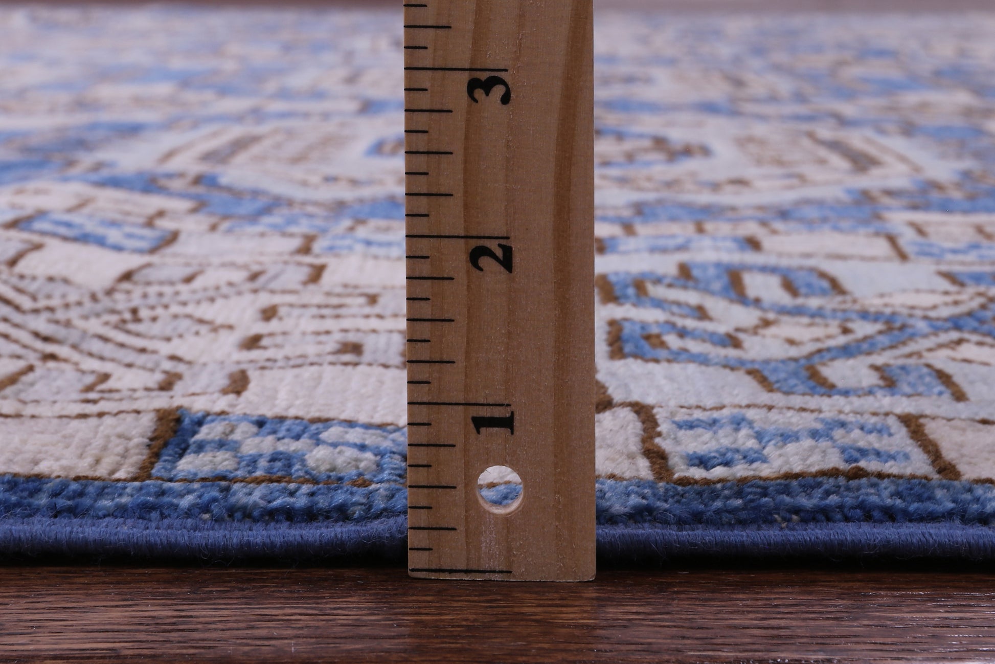 Blue Turkmen Ersari Hand Knotted Wool Rug - 9' 2" X 12' 3" - Golden Nile