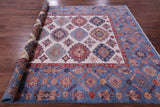 Ivory Super Kazak Handmade Wool Rug - 8' 0" X 9' 7" - Golden Nile