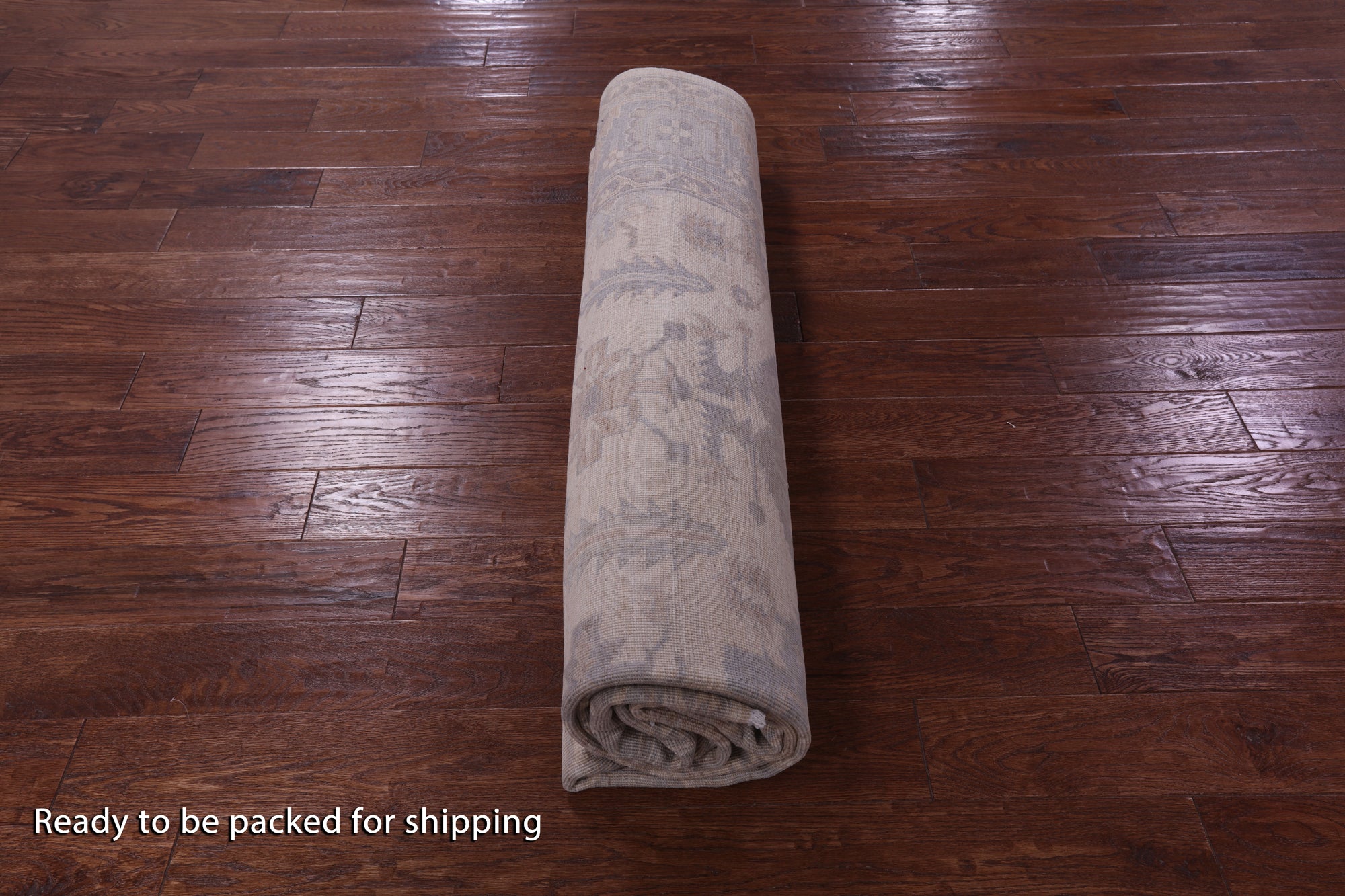 Ivory Turkish Oushak Handmade Wool Rug - 8' 2" X 9' 9" - Golden Nile